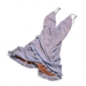 Tiger Mist blue ruffled dress